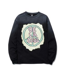"PEACE" LS TEE(xDe La Soul) / BLACK / デラソウルコラボロンティー