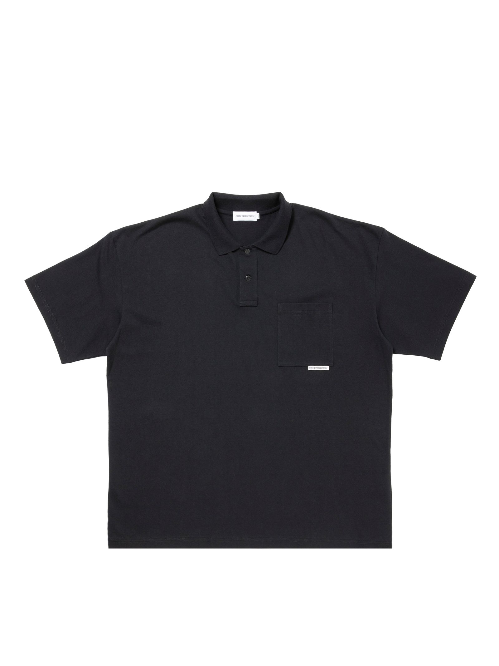 Open End Yarn Error Fit S/S Polo / BLACK /  ポロシャツ