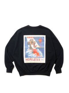 Print Sweat Crew (BEYOND HOPELESS) / BLACK /  Jakob Morleyコラボスウェット