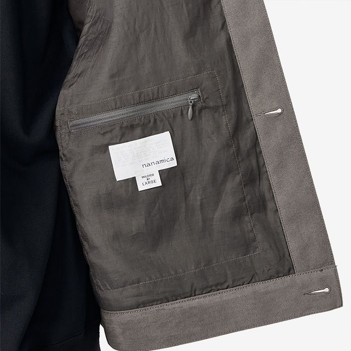 Synthetic Leather Short Jacket / H(Gray)