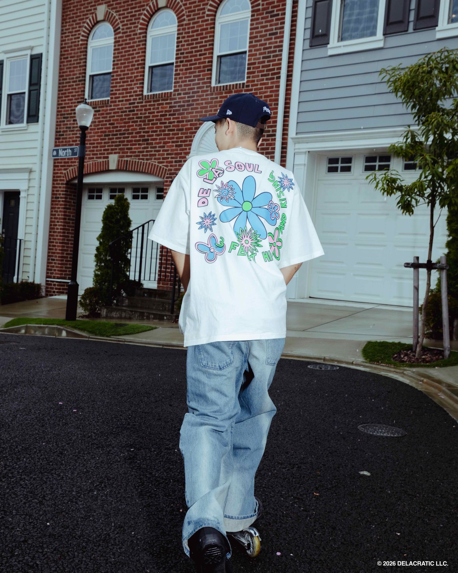 "3FEET HIGH AND RISING." TEE(xDe La Soul) / WHITE / デラソウルコラボティー