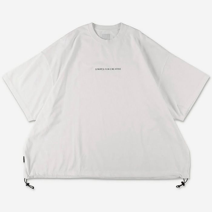 SUPER BIG SS TEE w / DRAWSTRINGS | WHITE