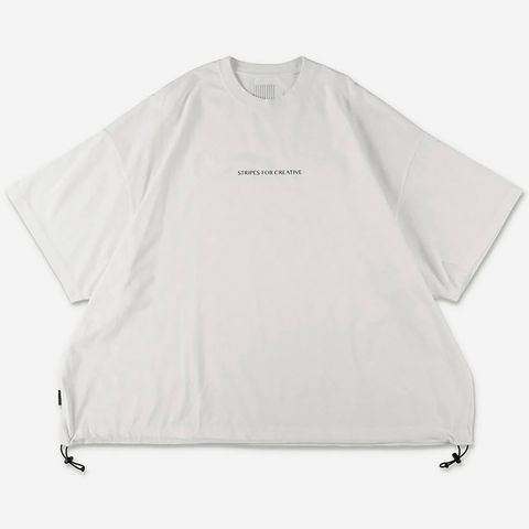 SUPER BIG SS TEE w / DRAWSTRINGS | WHITE