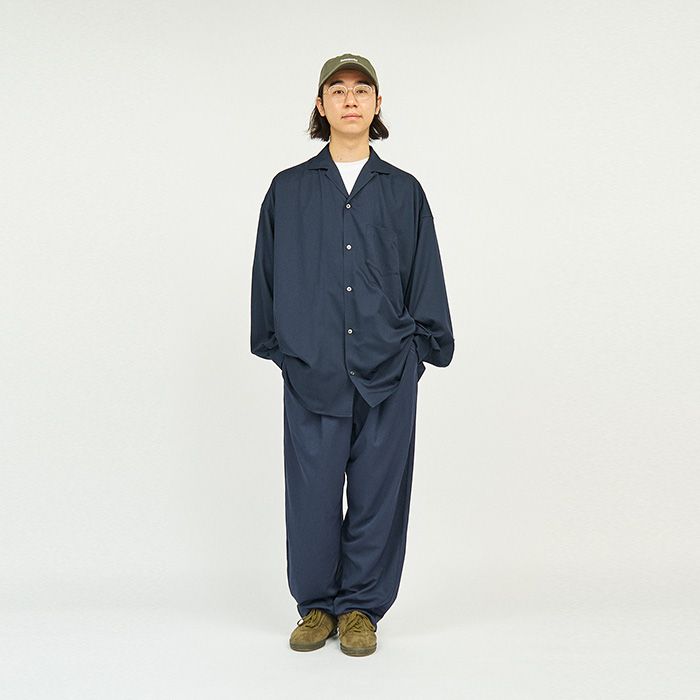 COOLFIBER TWO TUCK EASY PANTS / NAVY