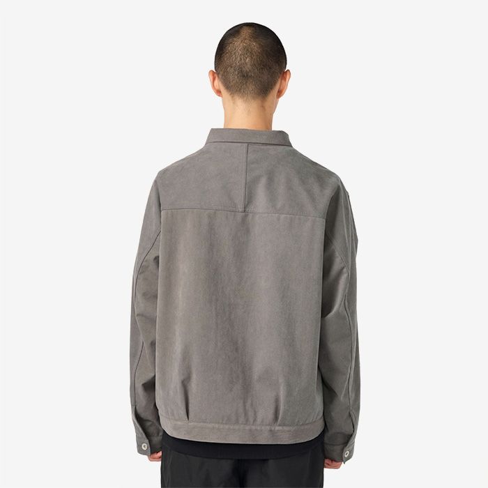 Synthetic Leather Short Jacket / H(Gray)