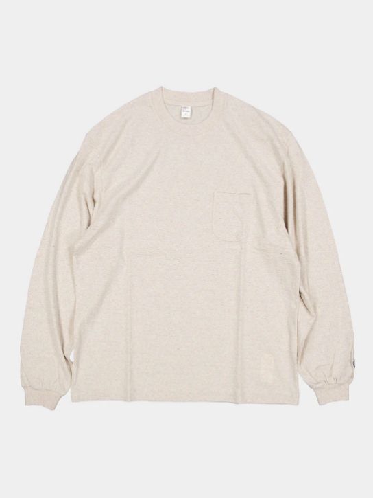 トップス ENDS and MEANS Pocket L/S Tee Porridge S ENDS and MEANS】2025SS Long Sleeve TEE - Porridge -