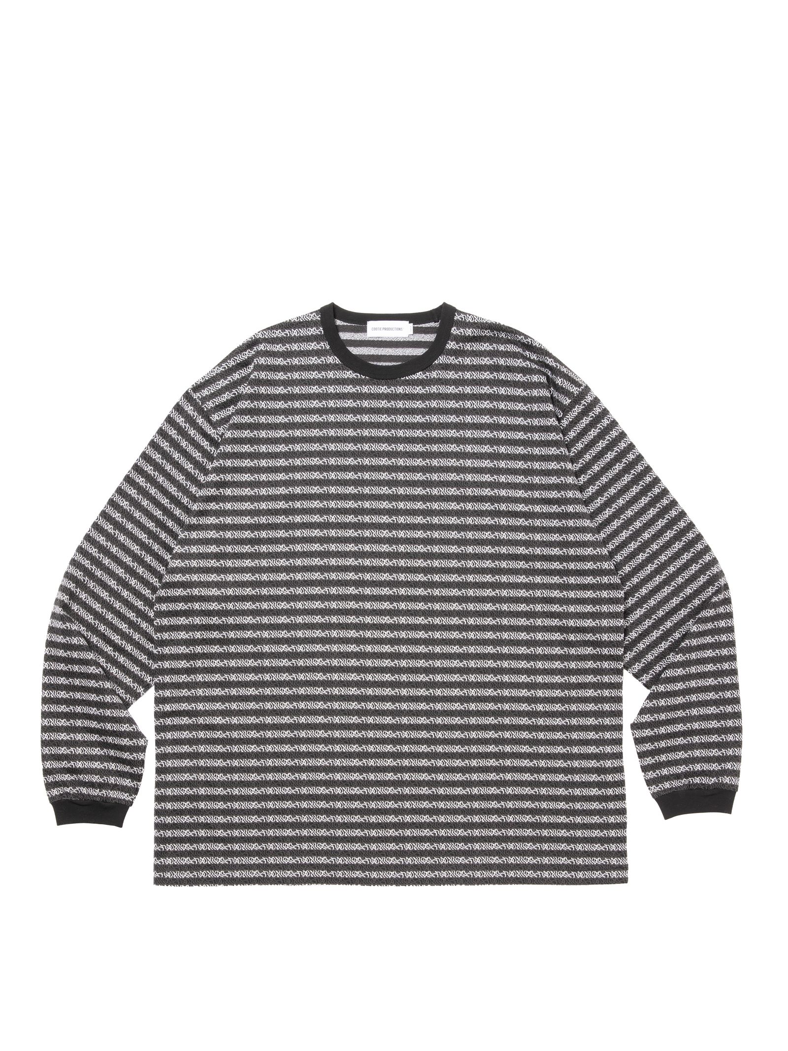Supima Jacquard Border L/S Tee / BLACK /  ボーダーティーシャツ