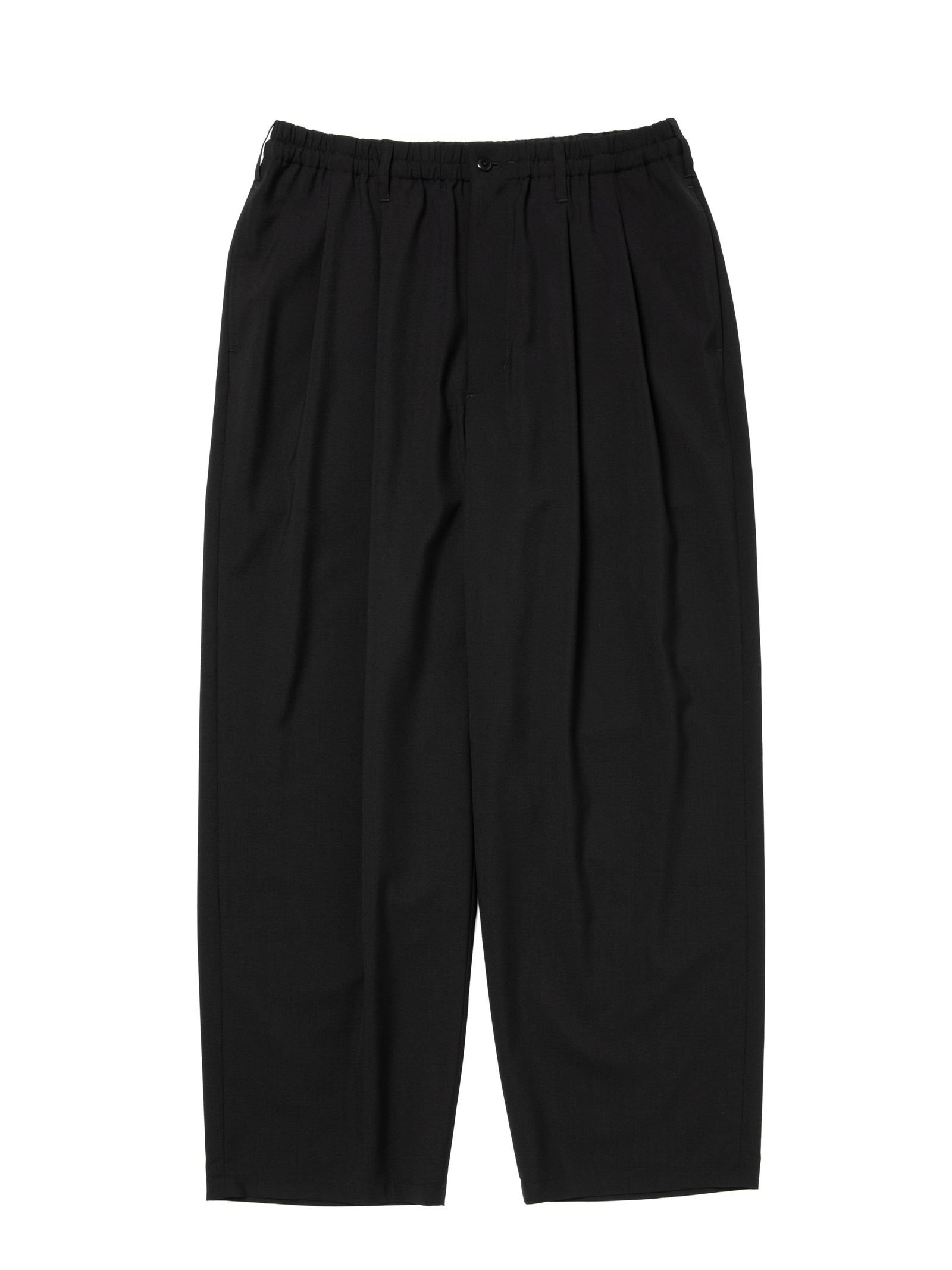 T/W 2 Tuck Easy Pants / BLACK /  スクウェアイージートラウザーズ / CTE-26S101-PLAIN