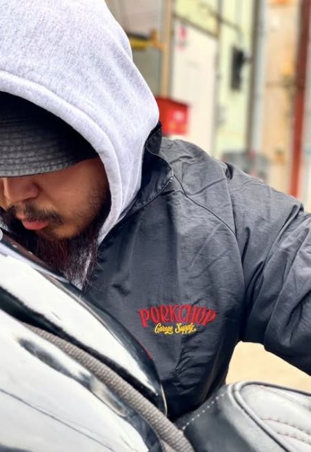 PORK BACK NYLON JKT / BLACK / ナイロンジャケット