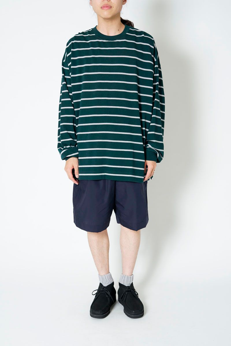 EVCON - BORDER WIDE L/S TEE / GREEN | Stripe Online Store