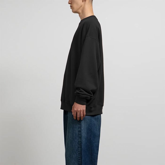 Graphpaper - AZUMA Terry Crew Neck Sweat / BLACK | Stripe