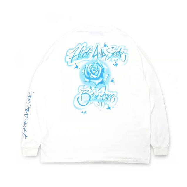 Rose L/S Tee(Back) / WHT / ローズロングスリーブティー