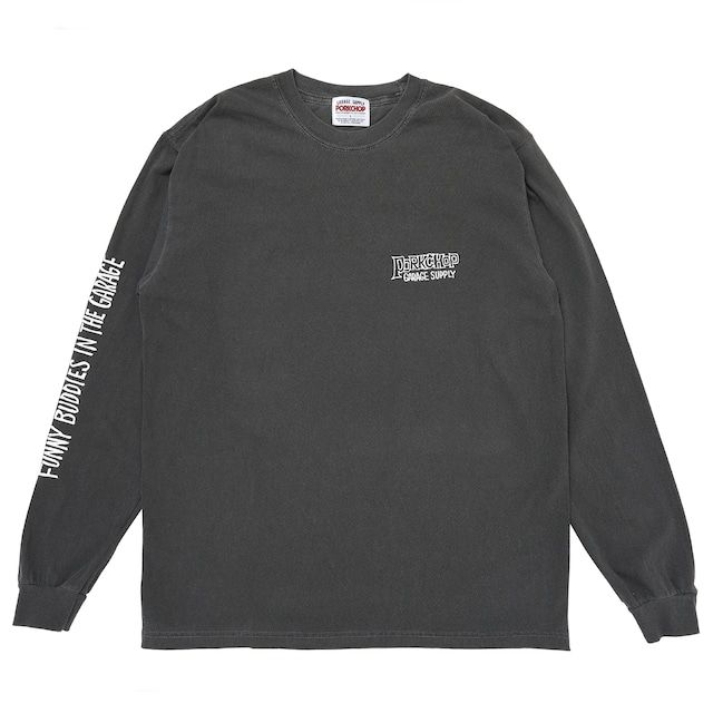 MAD SPRAY L/S TEE / ASH BLACK / プリントロンティー