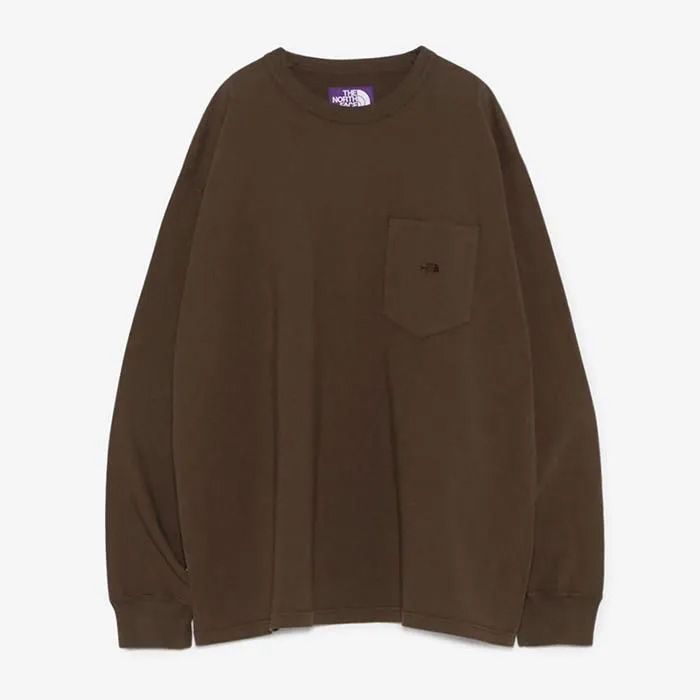 8oz Field Long Sleeve Pocket Tee / BR(Brown)