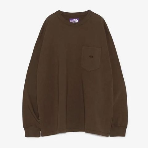 8oz Field Long Sleeve Pocket Tee / BR(Brown)