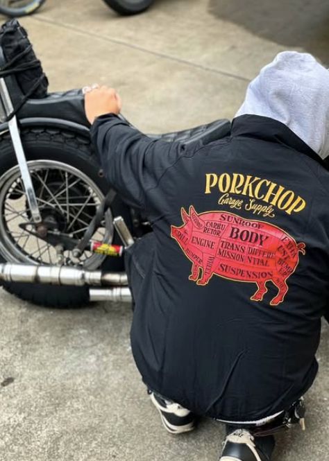 PORK BACK NYLON JKT / BLACK / ナイロンジャケット