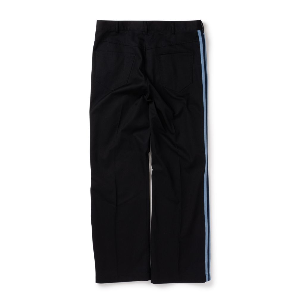 SON OF THE CHEESE - Center Crease Side Stripe Pants / BLACK