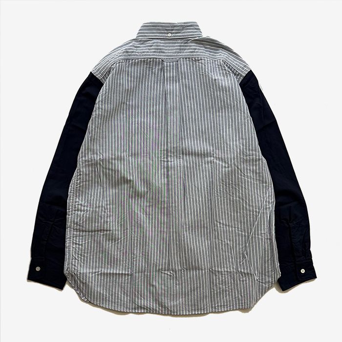Button Down Stripe Storm Shirt / N(Navy)