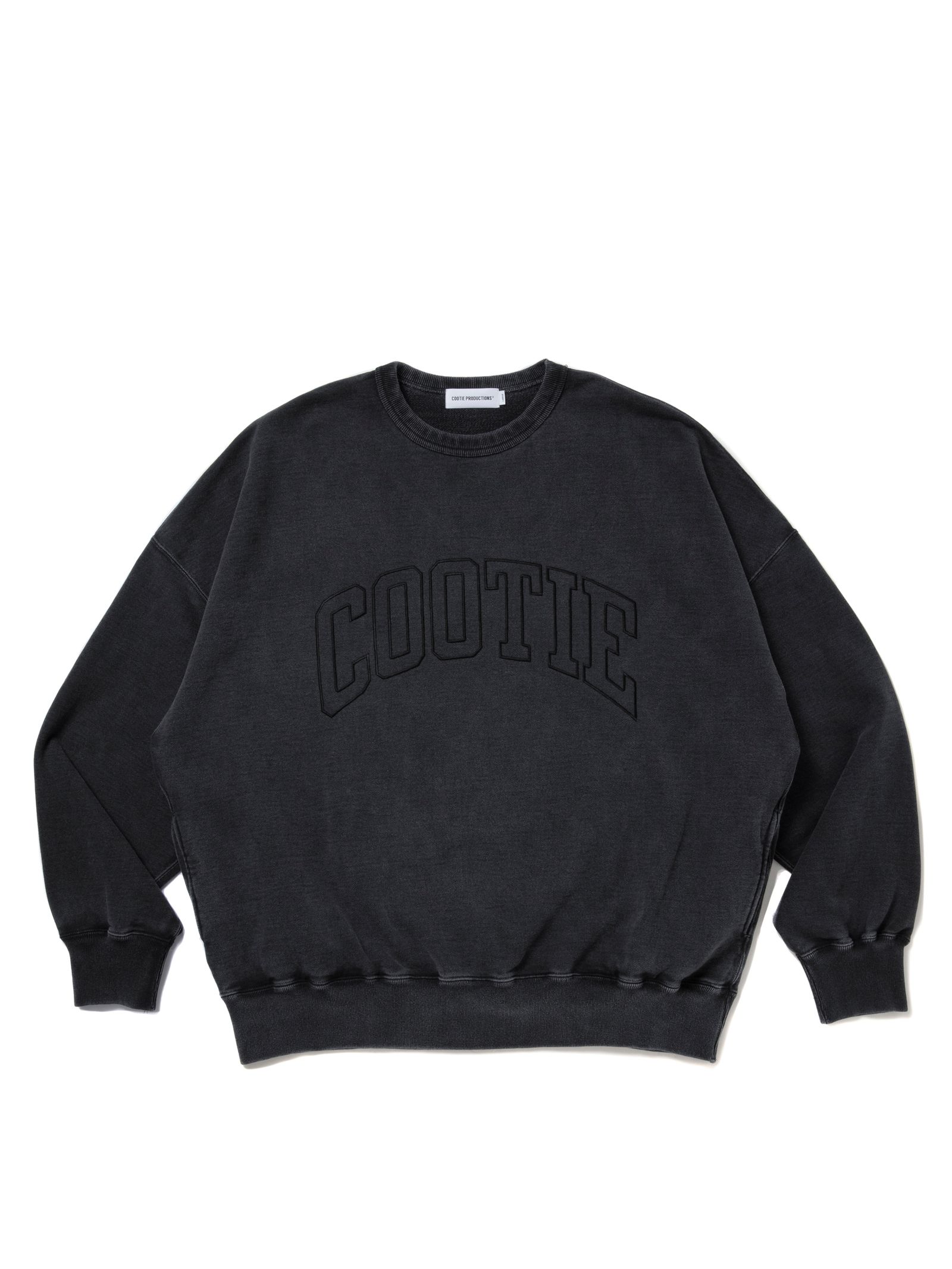 Pigment Dyed Open End Yarn Sweat Crew / BLACK /  ピグメントスウェット / CTE-25A311