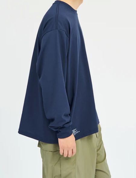 DRY JERSEY L/S CREW NECK TEE / NAVY