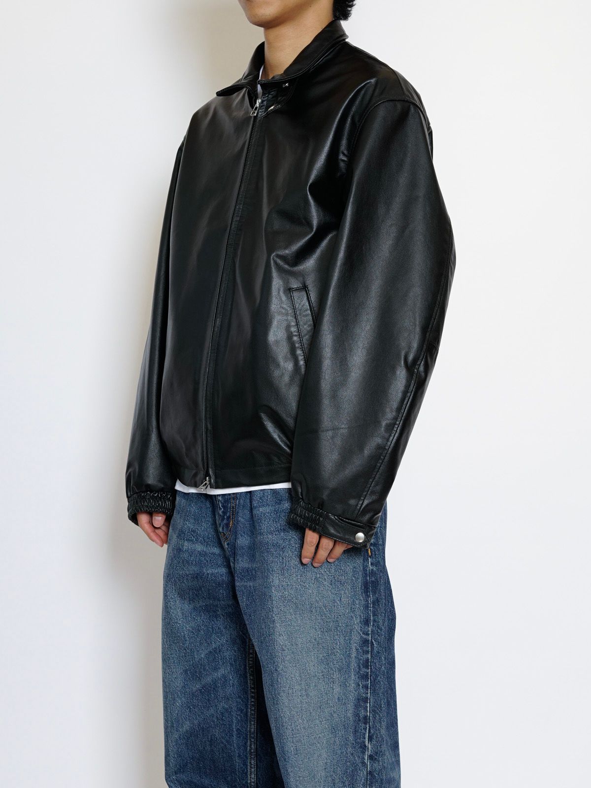 LEATHER BROUSON / BLACK