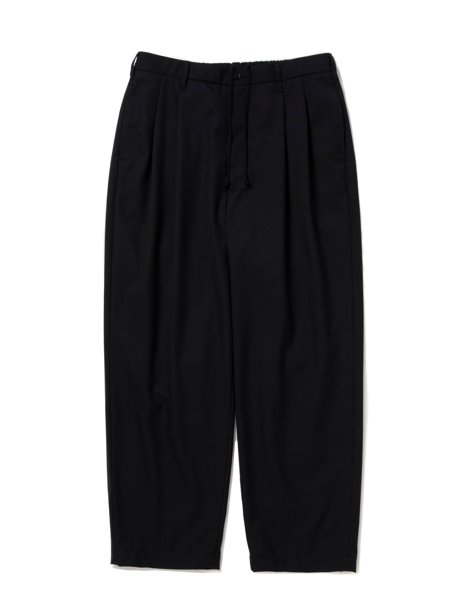 T/W Saxony 2 Tuck Wide Easy Trousers / BLACK /  2タックイージーパンツ / CTE-25A107