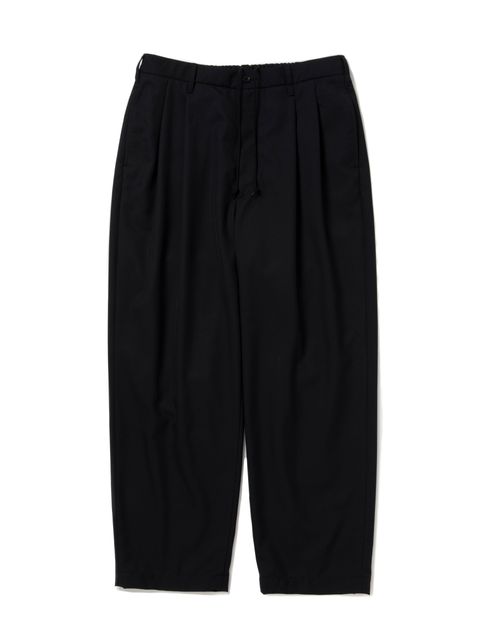 T/W Saxony 2 Tuck Wide Easy Trousers / BLACK /  2タックイージーパンツ / CTE-25A107