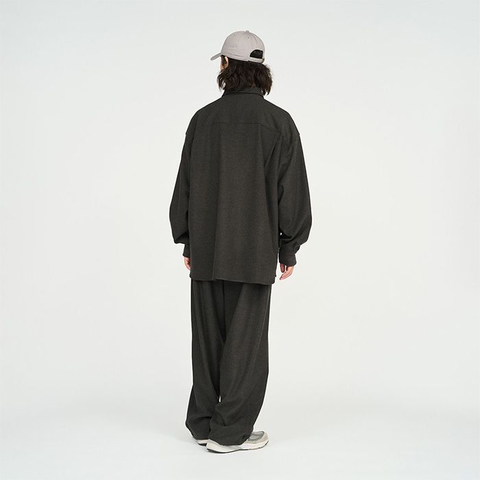 PRESWARMⓇ RIBBED CUFF SHIRT / BLACK