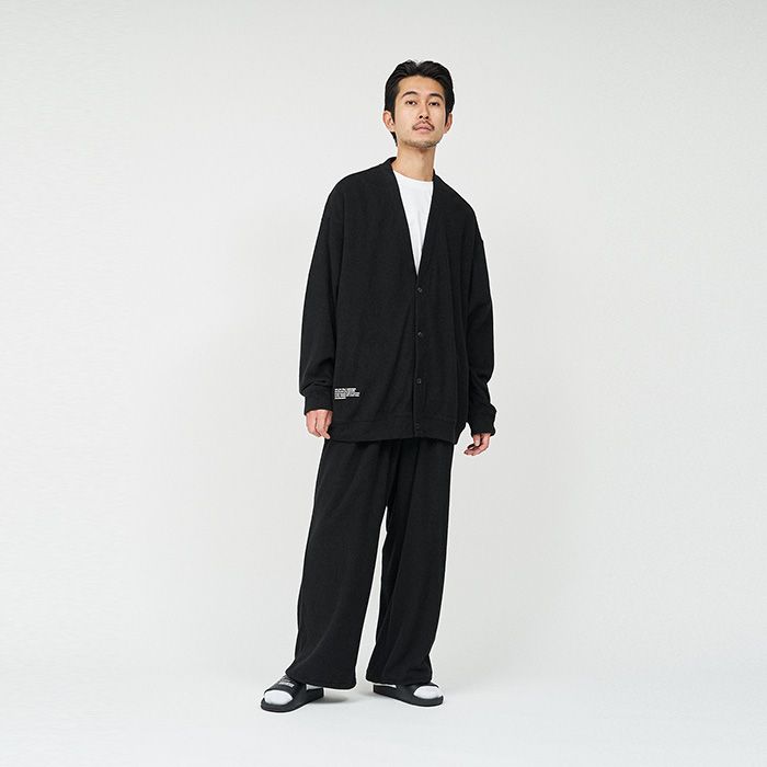 Refresh!Service. / UTILITY PILE CARDIGAN SET-UP / BLACK