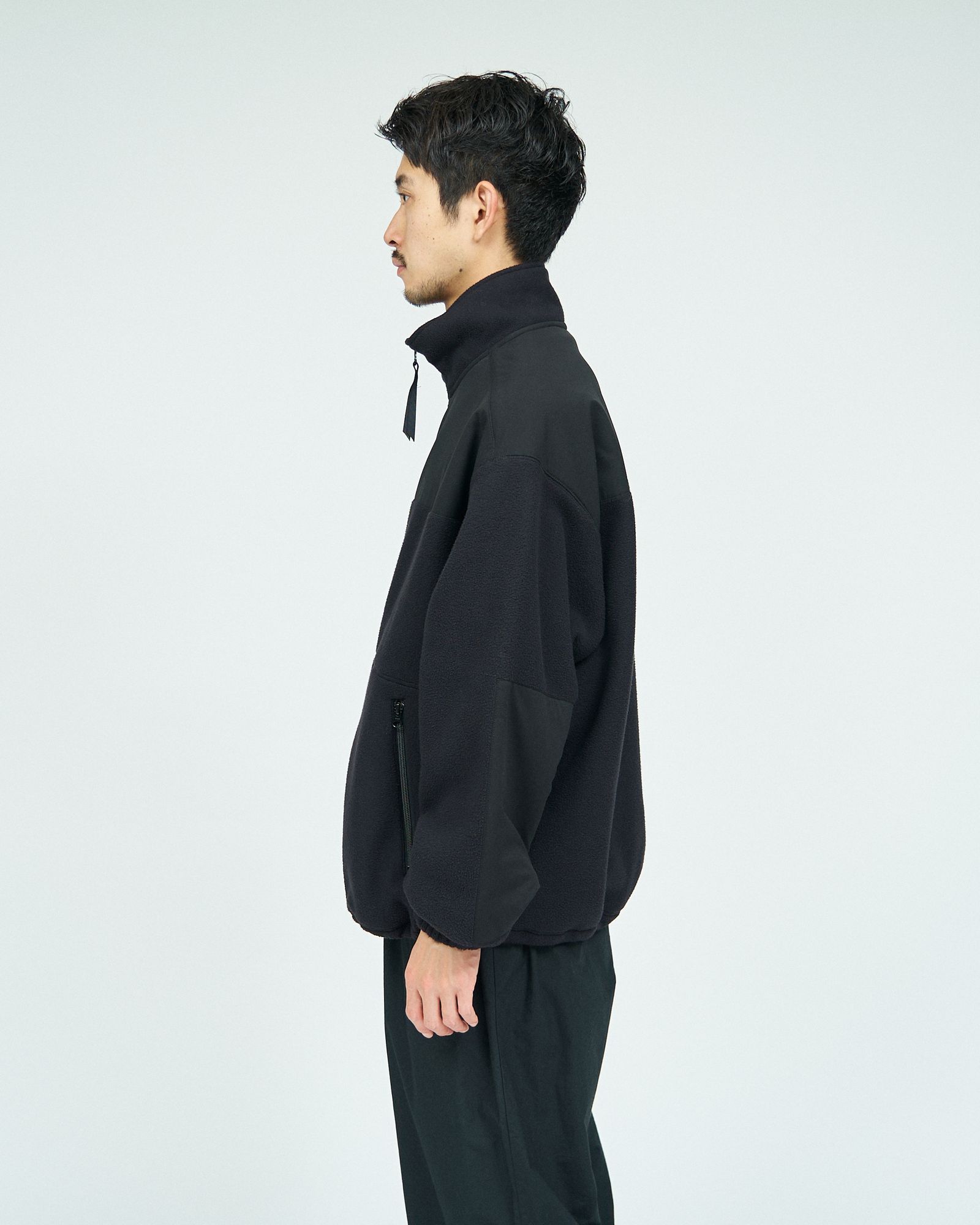 SYNTHETIC FLEECE BLOUSON / BLACK