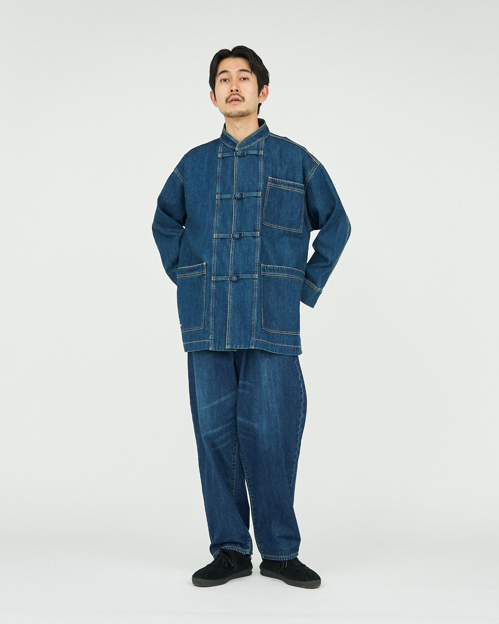 CORPORATE DENIM KUNG-FU COVERALL / FADE INDIGO