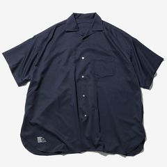 COOLFIBER OPEN COLLAR S/S SHIRT / NAVY