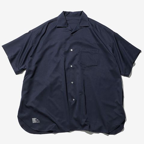 COOLFIBER OPEN COLLAR S/S SHIRT / NAVY