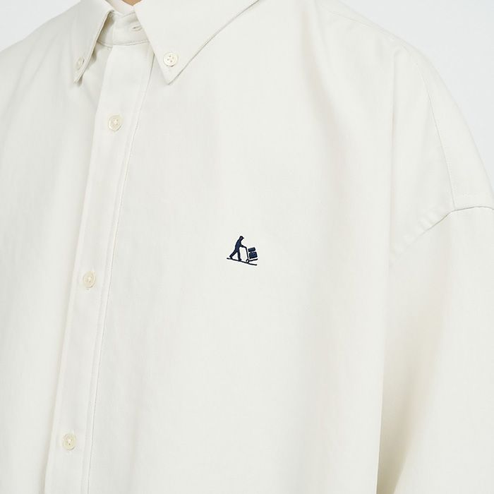 DRY WASHER POPLIN L/S B.D SHIRT / IVORY