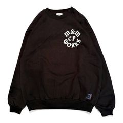 WORKS Heavy Crewneck Sweat / BLACK / ヘビーオンス クルーネックスウェット