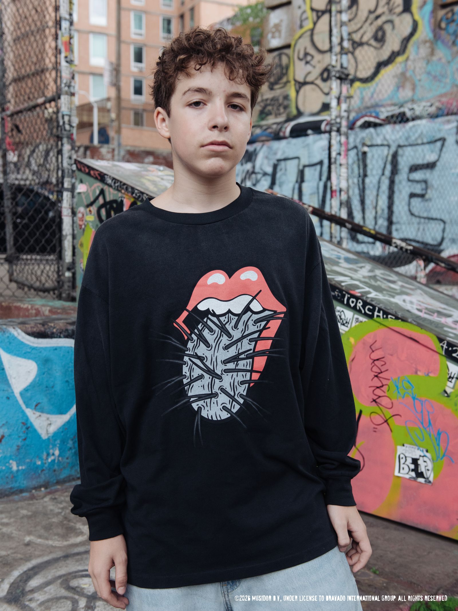CACTUS TONGUE L/S T-SHIRT(The Rolling Stones) / BLACK / プリント ティーシャツ / The Rolling Stones