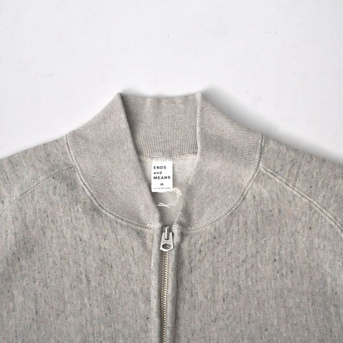 Zip Rib Neck Sweat / Porridge