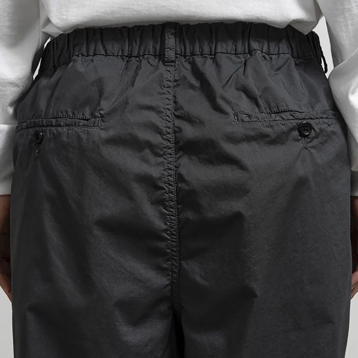 Garment Dyed Typewritter Oversized Slacks / Black