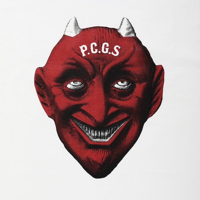 DEVIL FACE TEE / WHITE / プリントティー