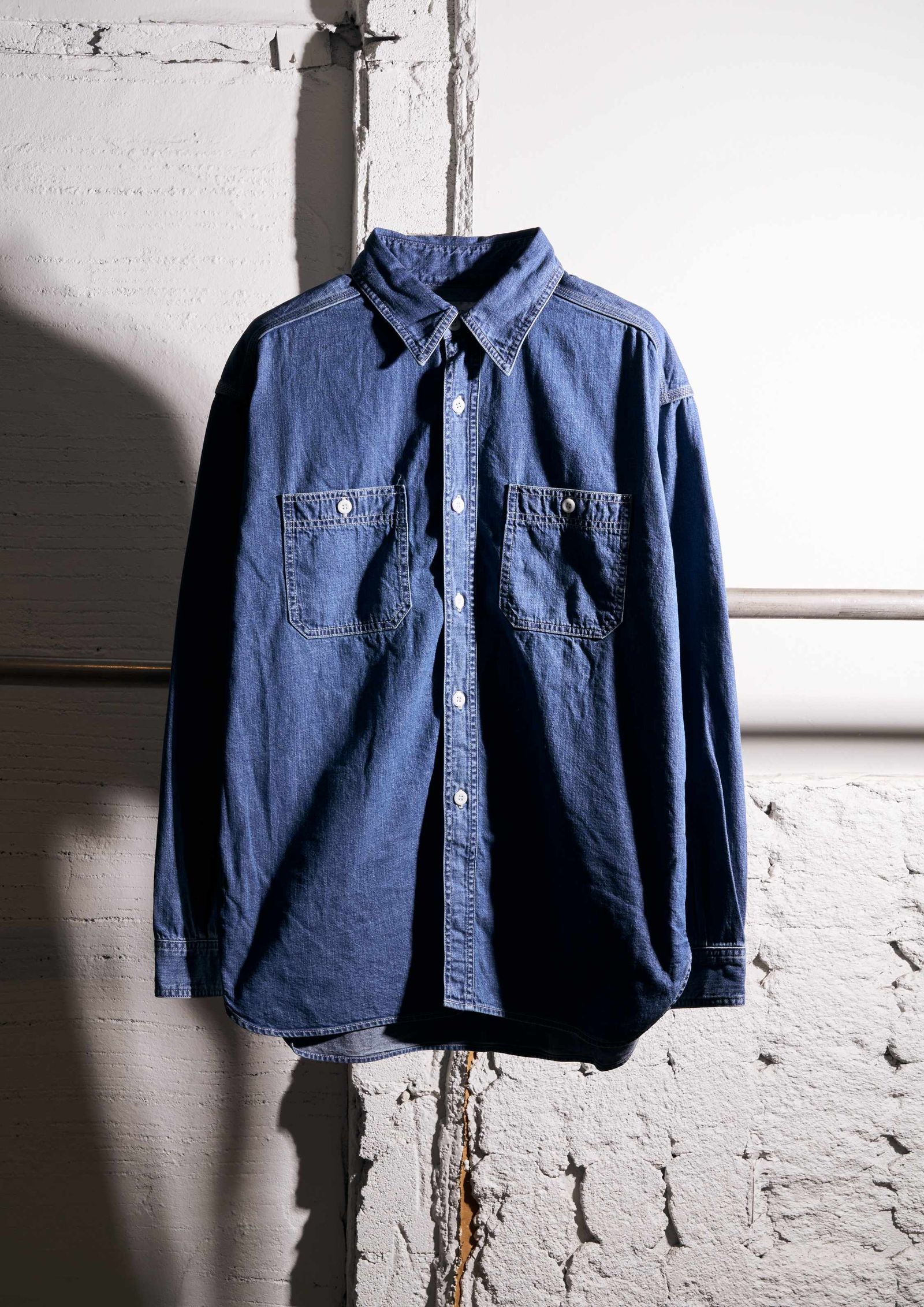 DENIM SHIRT B.WASH / INDIGO / デニム シャツ