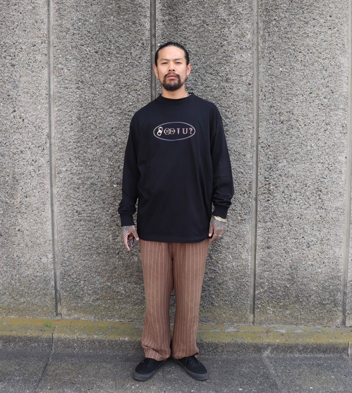 CAN I SCREW YOU ? L/S T SHIRT / BLACK / プリントシャツ