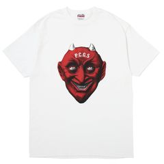 DEVIL FACE TEE / WHITE / プリントティー