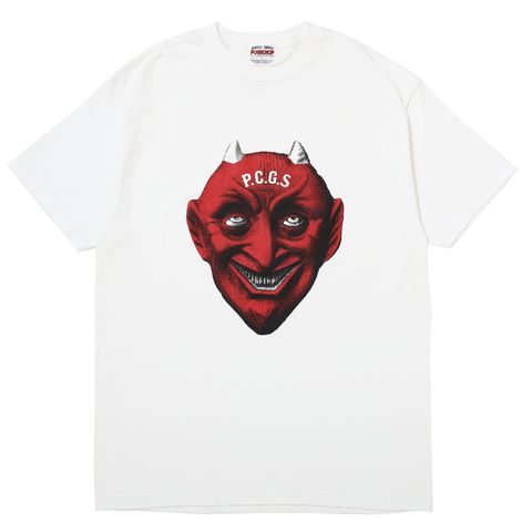DEVIL FACE TEE / WHITE / プリントティー