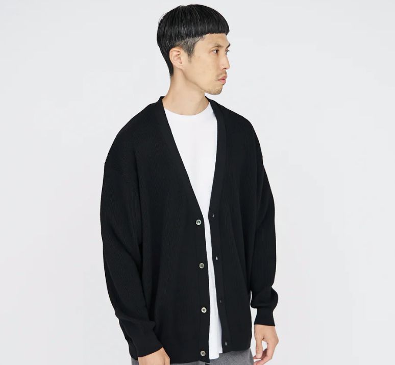 Graphpaper - High Density Cardigan / BLACK | Stripe Online Store