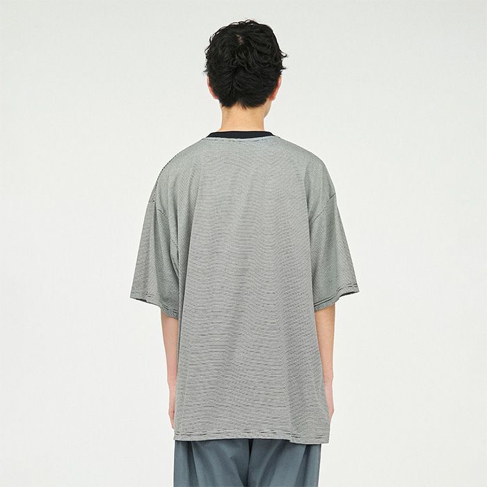MICRO BORDER S/S TEE / WHITE × BLACK