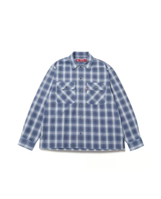 Ombre Check L/S Shirt / BLUE / オンブレチェックシャツ