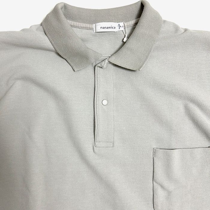 nanamica - S/S Polo Shirt / LH(Light Gray) | Stripe Online Store
