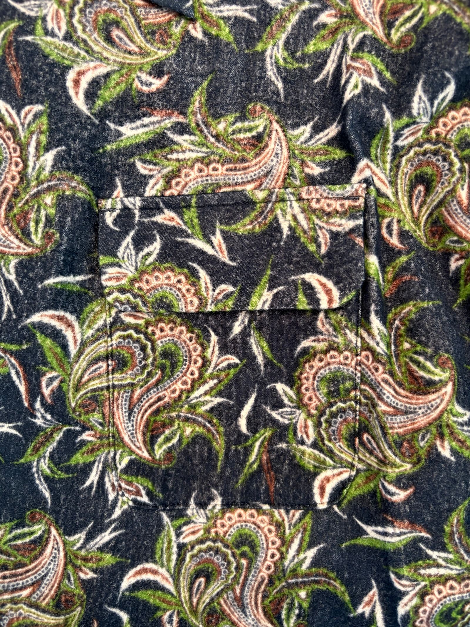 BUDS PAISLEY B.D SHIRT / D GRAY / バッズペイズリー柄シャツ