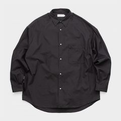 Broad L/S Oversized Regular Collar Shirt / BLACK