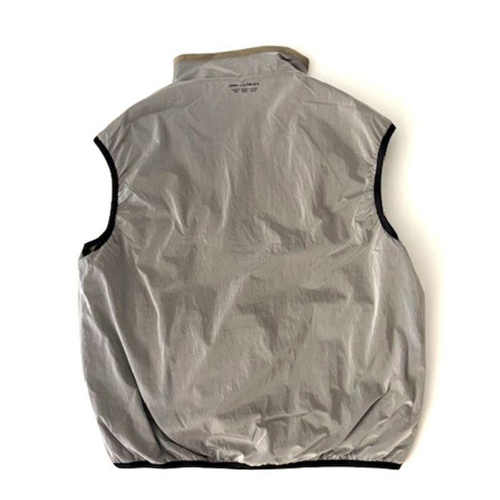 Reversible P/O Vest / Steel/Beige